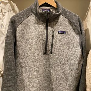 Patagonia 1/4 zip gray sweater